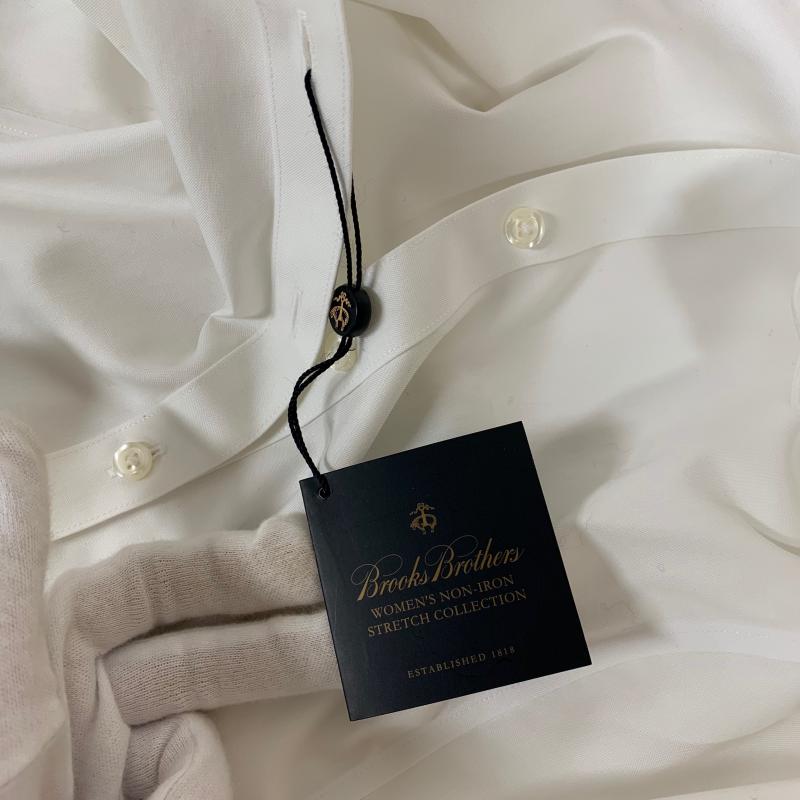 ブルックス ブラザーズ BROOKS BROTHERS シャツ、ブラウス 長袖 346 無地 白 / ホワイト / レディース USED 古着 中古 10008809