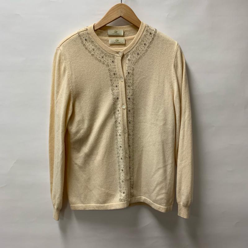 ミツコシ MITSUKOSHI アンサンブルニット 長袖 L 無地 X ベージュ / ベージュ / レディース USED 古着 中古 10008863