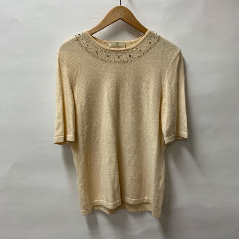 ミツコシ MITSUKOSHI アンサンブルニット 長袖 L 無地 X ベージュ / ベージュ / レディース USED 古着 中古 10008863