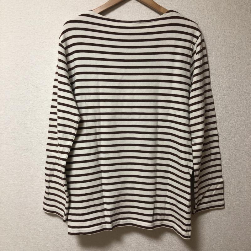 ドゥニーム Denime カットソー 長袖 Tシャツ S ボーダー柄 白 / ホワイト / X 茶 / ブラウン / メンズ USED 古着 中古 10009060