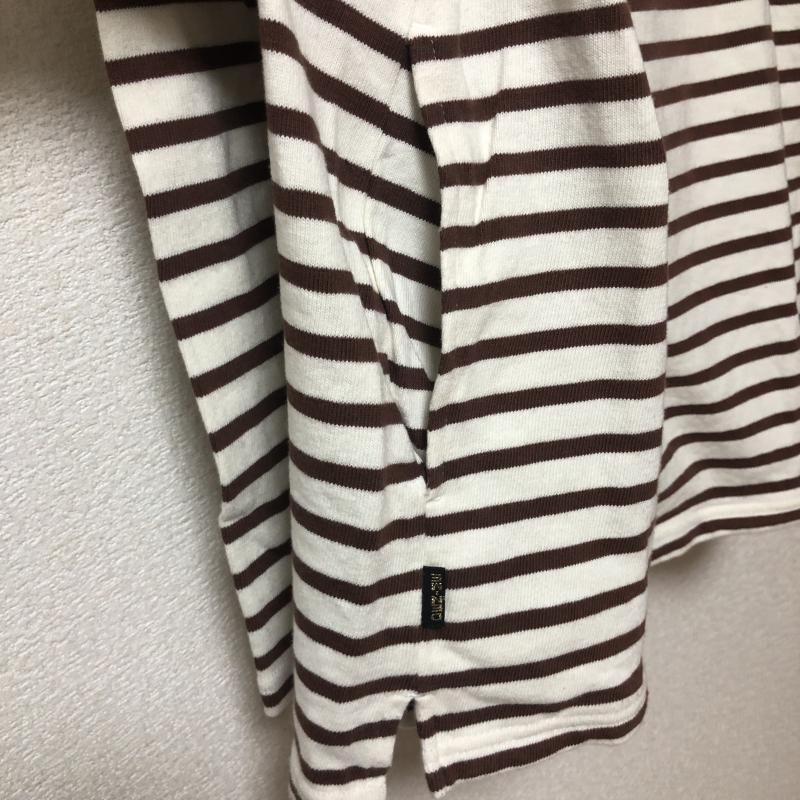 ドゥニーム Denime カットソー 長袖 Tシャツ S ボーダー柄 白 / ホワイト / X 茶 / ブラウン / メンズ USED 古着 中古 10009060
