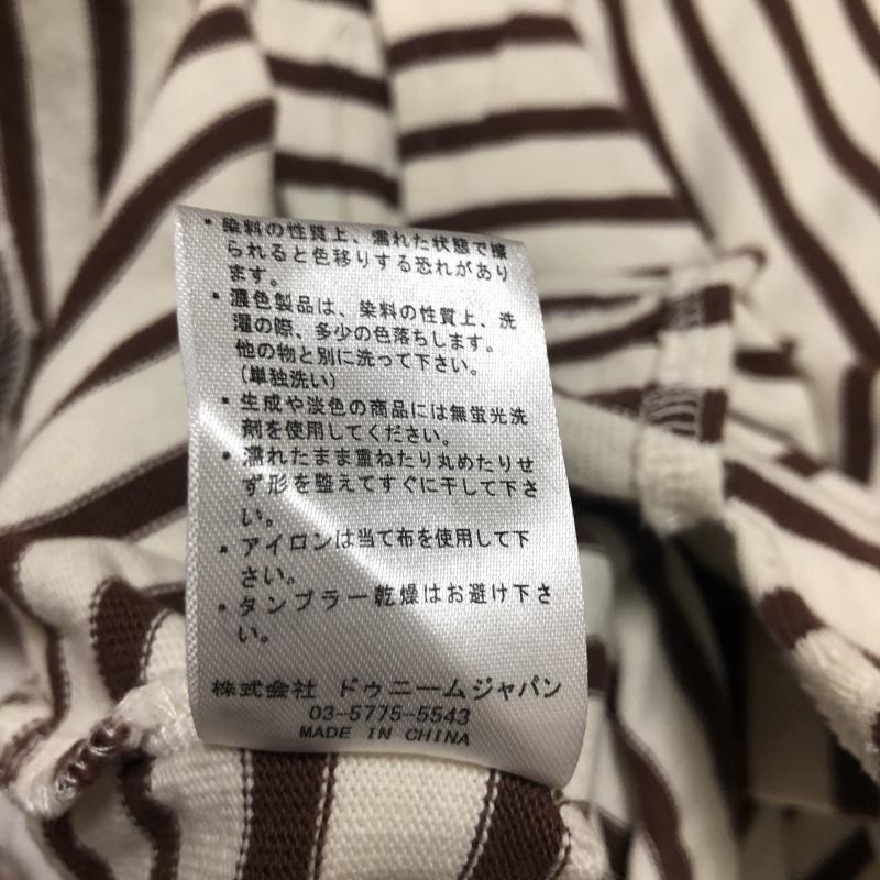 ドゥニーム Denime カットソー 長袖 Tシャツ S ボーダー柄 白 / ホワイト / X 茶 / ブラウン / メンズ USED 古着 中古 10009060
