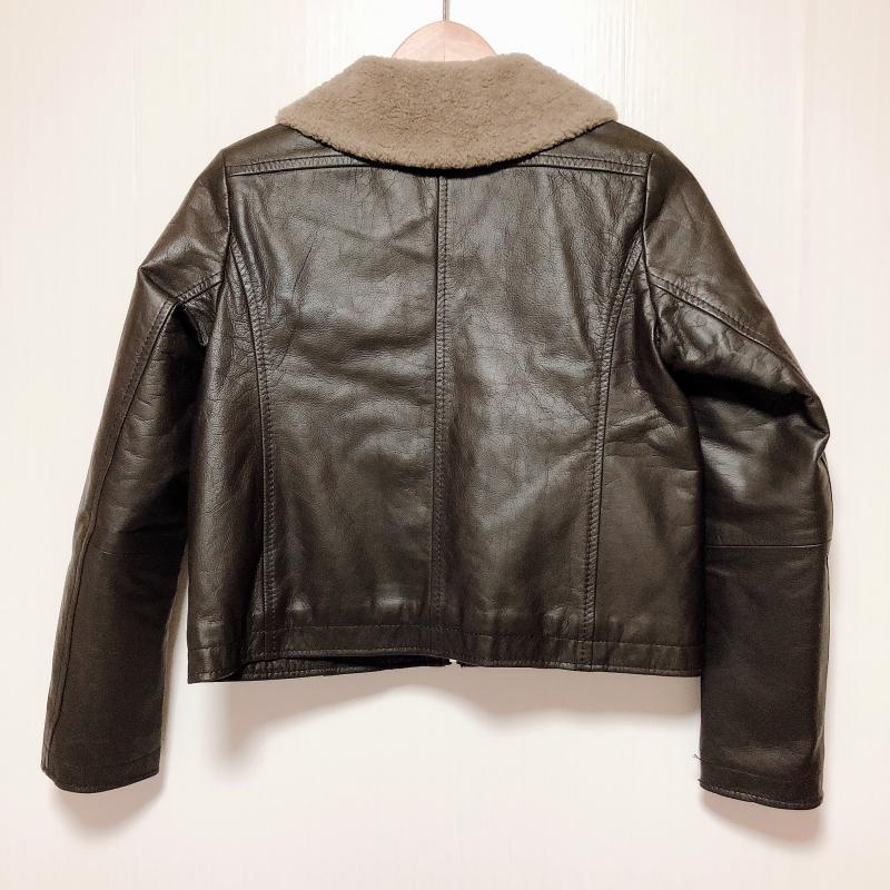アルアバイル allureville ジャケット、上着 レザージャケット 襟ムートン 2 無地 茶 / ブラウン / X ベージュ / ベージュ / レディース USED 古着 中古 10009094