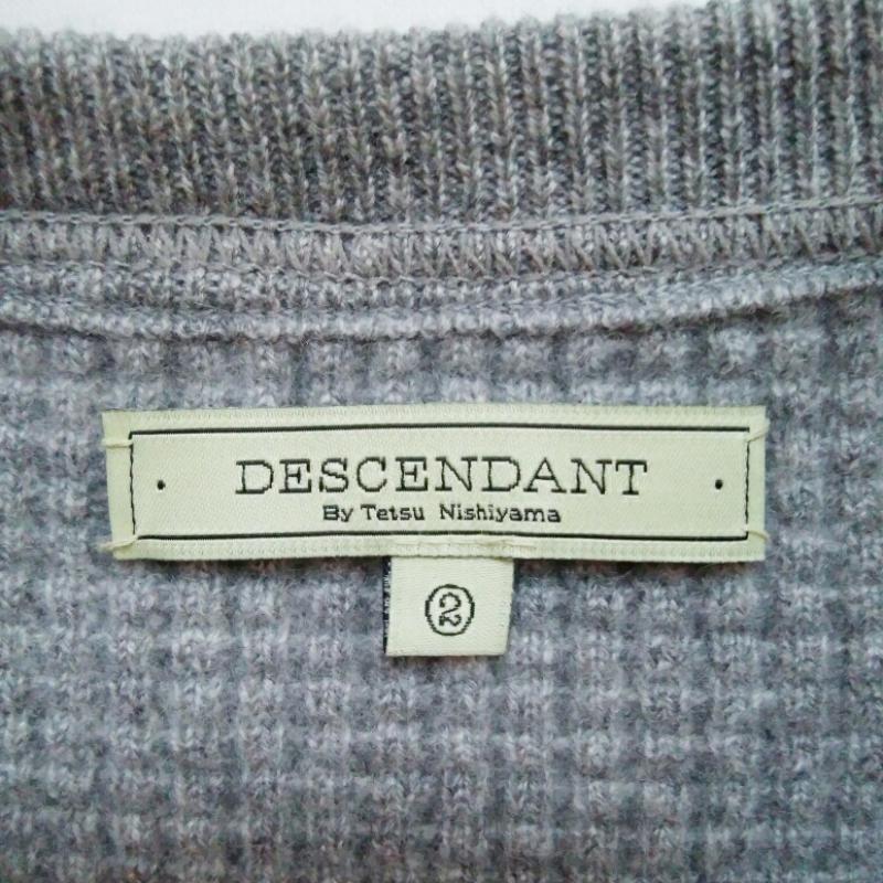 ディセンダント DESCENDANT ニット、セーター 長袖 クルーネック ニット 2 無地 灰 / グレー / メンズ USED 古着 中古 10009230