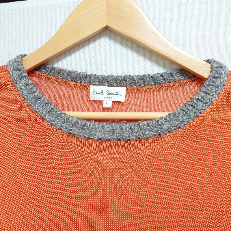 ポールスミス Paul Smith トップス トップス L 無地 灰 / グレー / X 橙 / オレンジ / メンズ USED 古着 中古 10009311