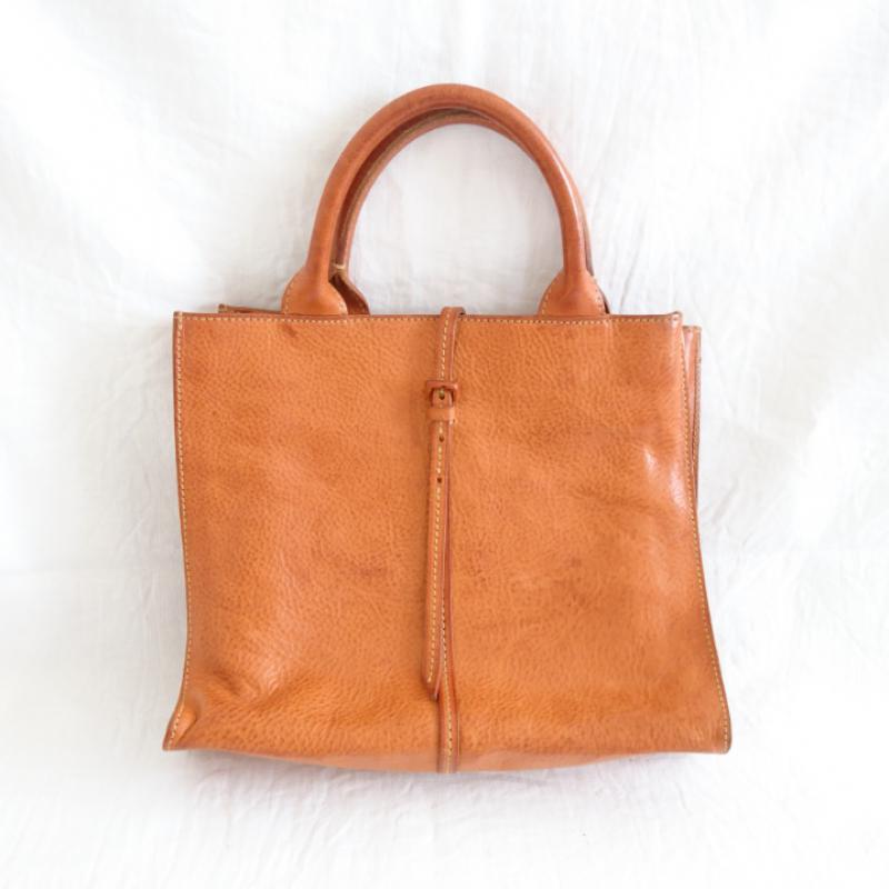 ゲンテン genten ハンドバッグ ハンドバッグ 無地 茶 / ブラウン / レディース USED 古着 中古 10009314