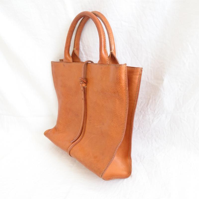 ゲンテン genten ハンドバッグ ハンドバッグ 無地 茶 / ブラウン / レディース USED 古着 中古 10009314