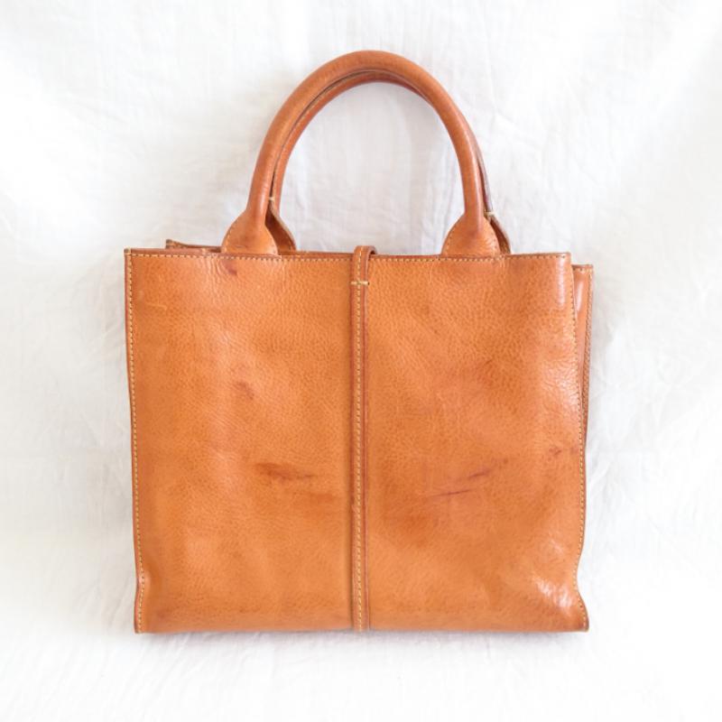 ゲンテン genten ハンドバッグ ハンドバッグ 無地 茶 / ブラウン / レディース USED 古着 中古 10009314