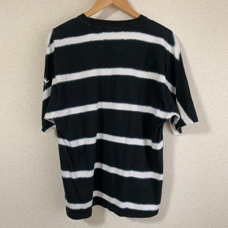 リゾネイトグッドイナフ RESONATE GOODENOUGH Tシャツ 半袖 M ボーダー柄 X ロゴ、文字 黒 / ブラック / X 白 / ホワイト /  メンズ USED 古着 中古 10009387