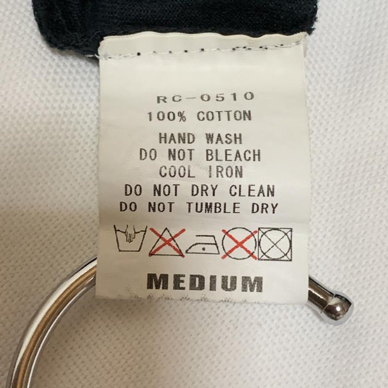 リゾネイトグッドイナフ RESONATE GOODENOUGH Tシャツ 半袖 M ボーダー柄 X ロゴ、文字 黒 / ブラック / X 白 / ホワイト /  メンズ USED 古着 中古 10009387