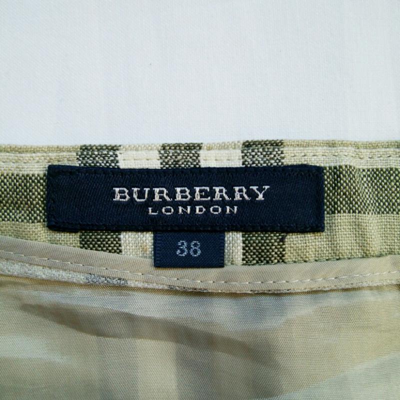 バーバリーロンドン Burberry London スカート ロングスカート ラップスカート 38 チェック 緑 / グリーン / X 橙 / オレンジ / レディース USED 古着 中古 10009418