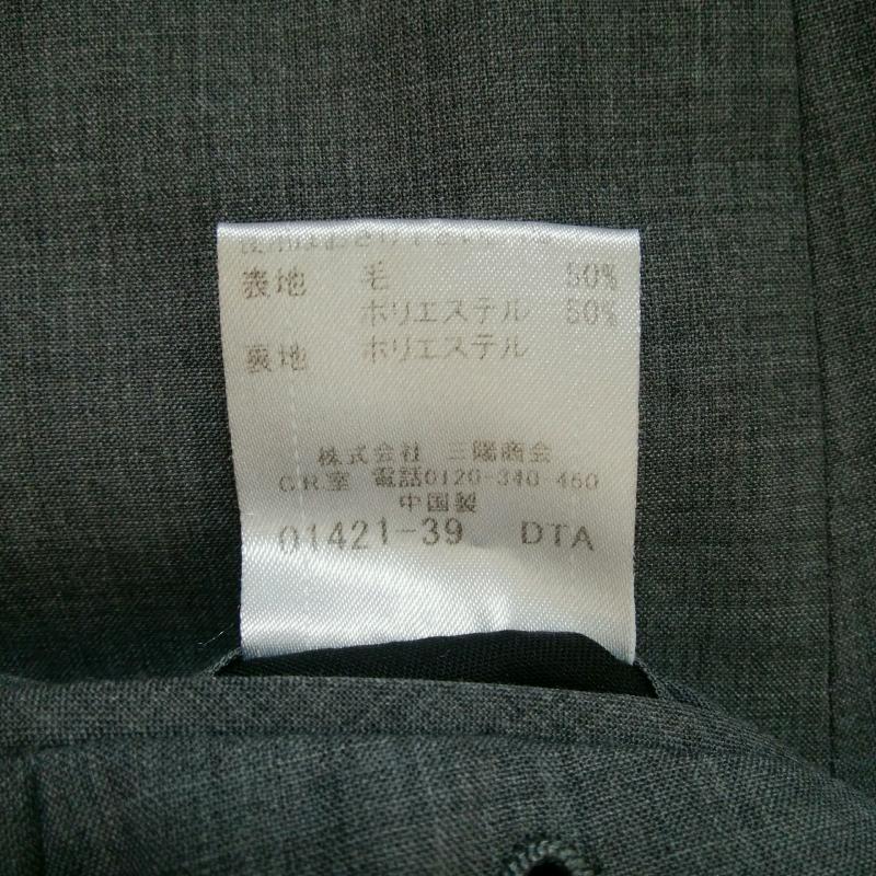 バーバリーブラックレーベル BURBERRY BLACK LABEL パンツ スラックス 無地 灰 / グレー / メンズ USED 古着 中古 10009472