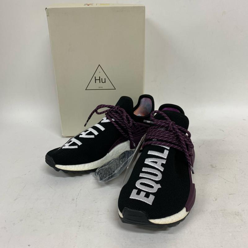 アディダス adidas スニーカー スニーカー adidas×Pharrell 型番:AC7033 26.5cm 無地 X ロゴ、文字 黒 / ブラック / X 白 / ホワイト / X 紫 / パープル / メンズ USED 古着 中古 10009495