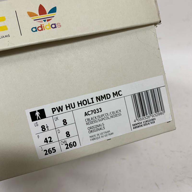 アディダス adidas スニーカー スニーカー adidas×Pharrell 型番:AC7033 26.5cm 無地 X ロゴ、文字 黒 / ブラック / X 白 / ホワイト / X 紫 / パープル / メンズ USED 古着 中古 10009495