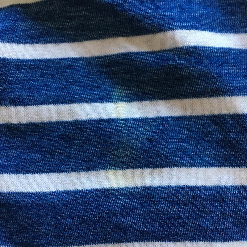 レミ レリーフ REMI RELIEF Tシャツ 半袖 M ボーダー柄 白 / ホワイト / X 青 / ブルー /  メンズ USED 古着 中古 10009497