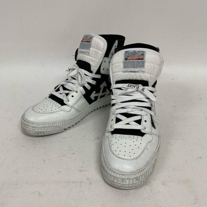 オフホワイト off white スニーカー スニーカー 無地 X ワンポイント X 白 / ホワイト / X 黒 / ブラック / メンズ USED 古着 中古 10009504