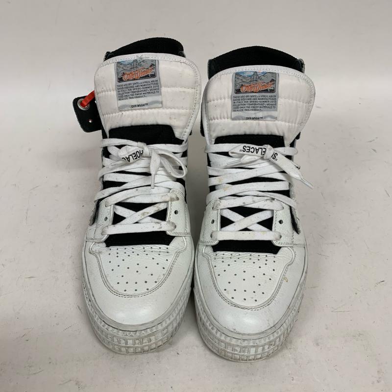 オフホワイト off white スニーカー スニーカー 無地 X ワンポイント X 白 / ホワイト / X 黒 / ブラック / メンズ USED 古着 中古 10009504