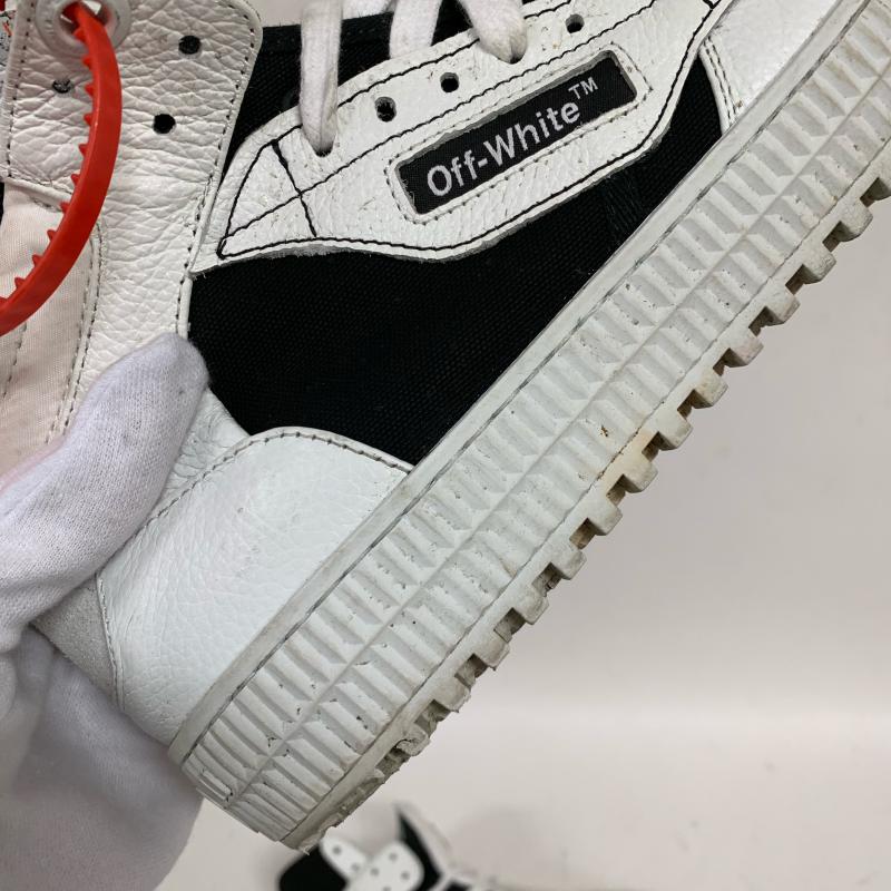 オフホワイト off white スニーカー スニーカー 無地 X ワンポイント X 白 / ホワイト / X 黒 / ブラック / メンズ USED 古着 中古 10009504