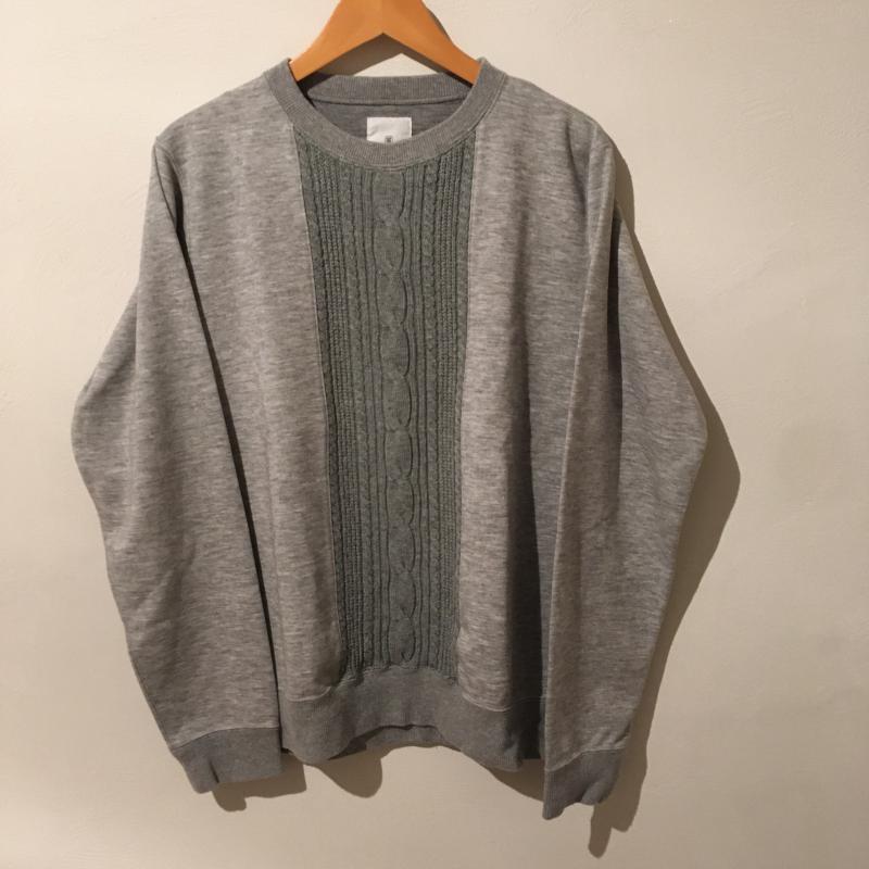 ユニフォームエクスペリメント uniform experiment トレーナー 長袖 スウェット 2 無地 灰 / グレー / メンズ USED 古着 中古 10009590