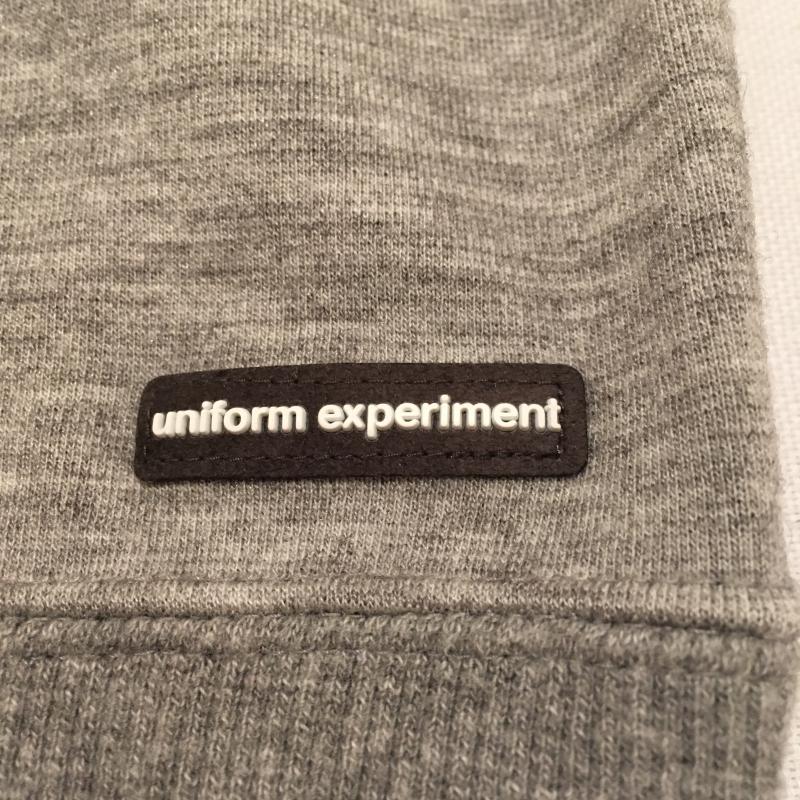 ユニフォームエクスペリメント uniform experiment トレーナー 長袖 スウェット 2 無地 灰 / グレー / メンズ USED 古着 中古 10009590