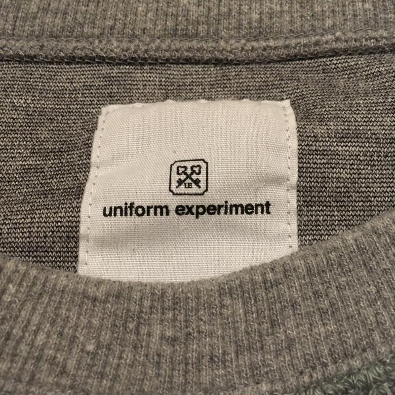 ユニフォームエクスペリメント uniform experiment トレーナー 長袖 スウェット 2 無地 灰 / グレー / メンズ USED 古着 中古 10009590