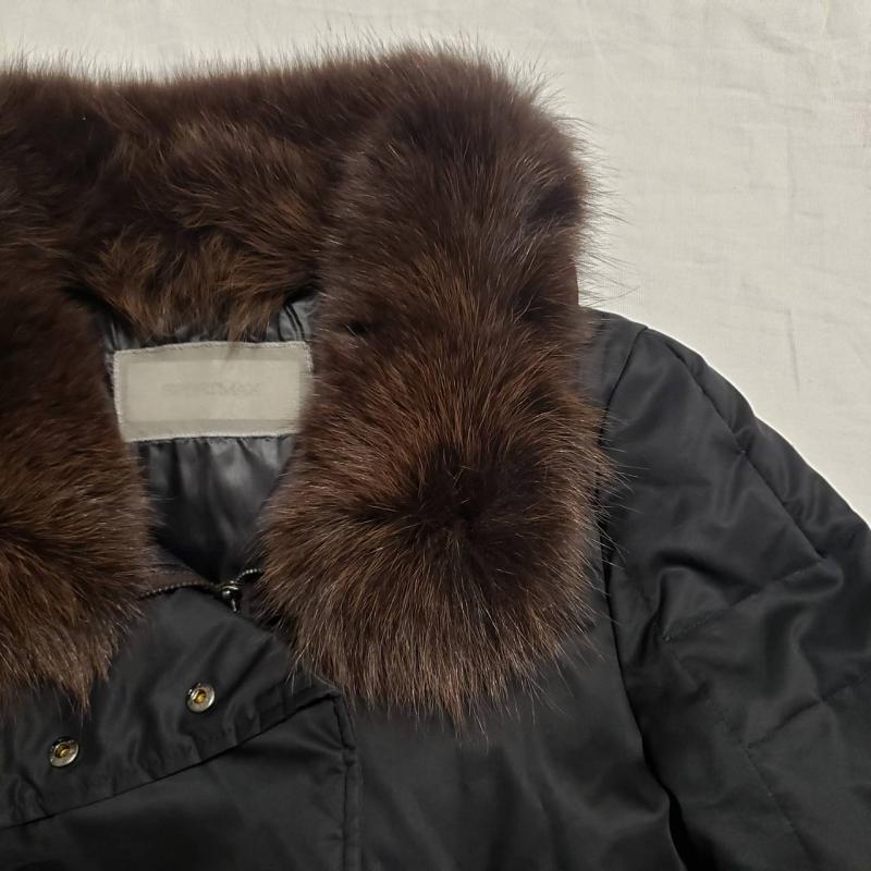 スポーツマックス SPORTMAX コート コート一般 4 無地 黒 / ブラック / X 茶 / ブラウン / レディース USED 古着 中古 10009656