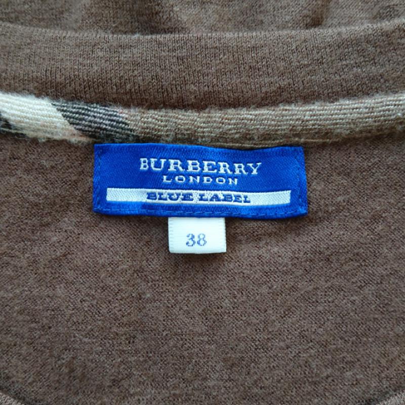 バーバリーブルーレーベル BURBERRY BLUE LABEL チュニック 長袖 38 無地 X ロゴ、文字 茶 / ブラウン / レディース USED 古着 中古 10009677