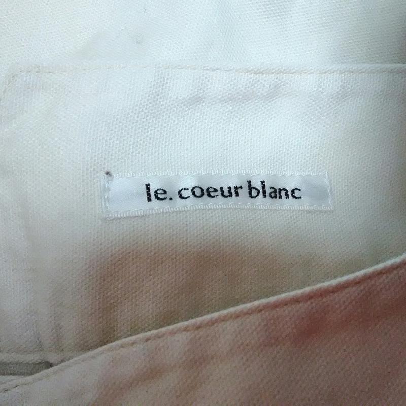 ルクールブラン le.coeur blanc パンツ チノパン 36 無地 白 / ホワイト / レディース USED 古着 中古 10009708