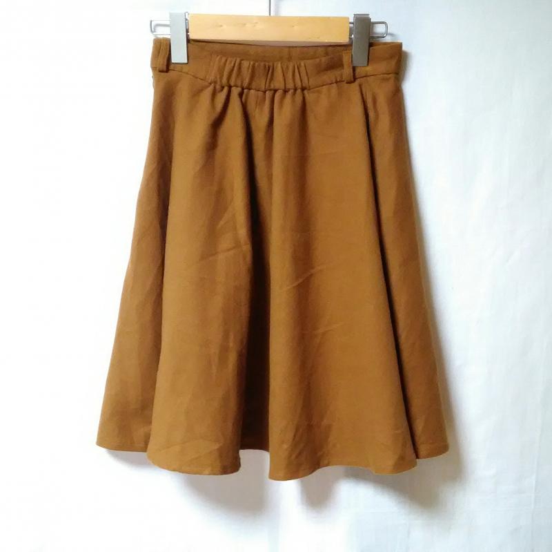 ビス ViS スカート ひざ丈スカート M 無地 茶 / ブラウン / レディース USED 古着 中古 10009716