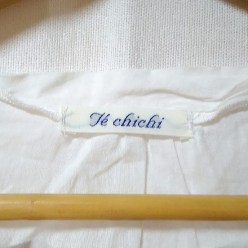 テチチ Te chichi カットソー 半袖 M 無地 X 刺繍 白 / ホワイト / レディース USED 古着 中古 10009747