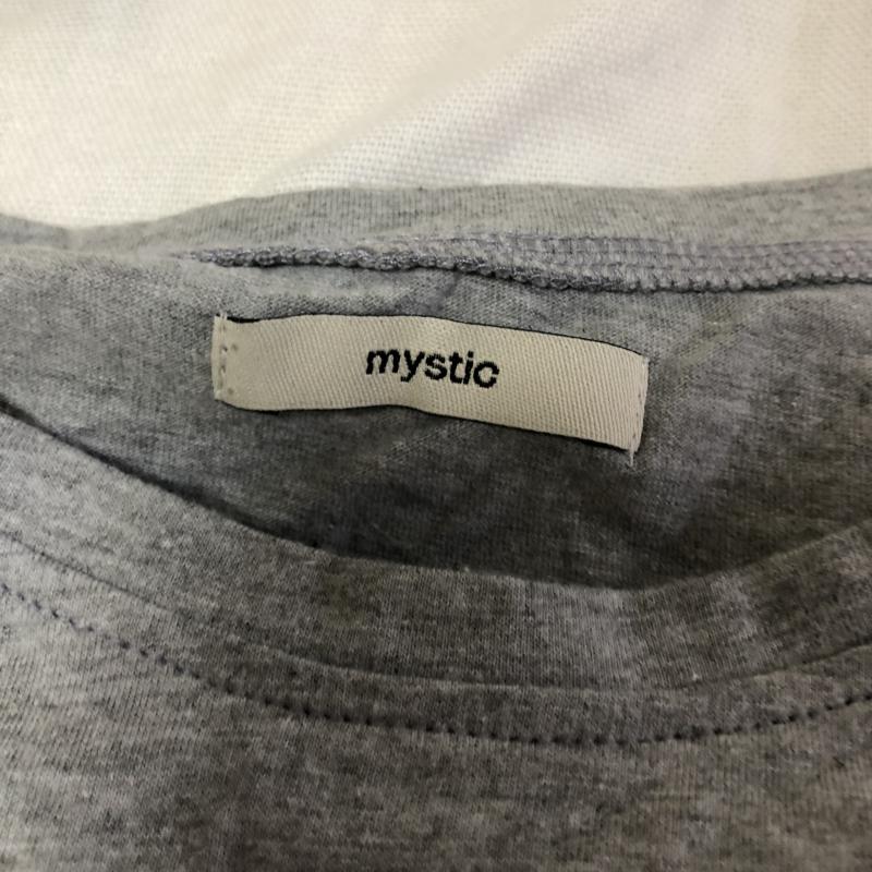 ミスティック mystic カットソー 半袖 FREE 無地 X チェック 白 / ホワイト / X 灰 / グレー / レディース USED 古着 中古 10009783