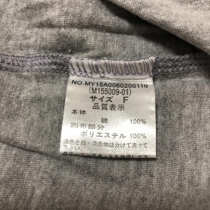 ミスティック mystic カットソー 半袖 FREE 無地 X チェック 白 / ホワイト / X 灰 / グレー / レディース USED 古着 中古 10009783
