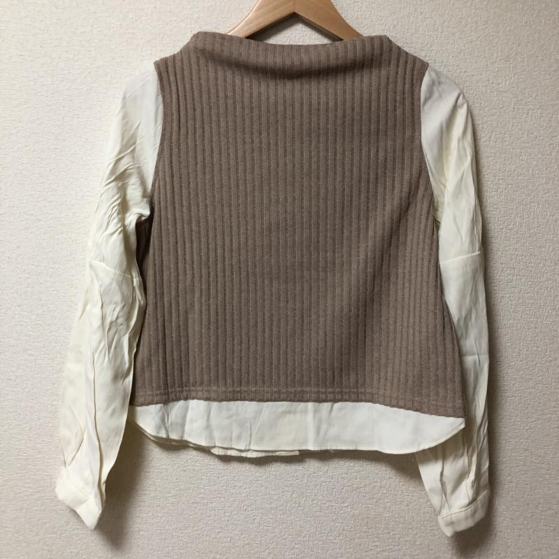 ミスティック mystic カットソー 長袖 FREE 無地 白 / ホワイト / X 茶 / ブラウン / レディース USED 古着 中古 10009791