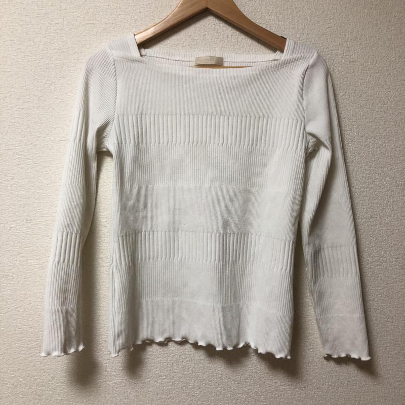 エニィスィス any SiS カットソー 長袖 2 無地 白 / ホワイト / X 金 / ゴールド / レディース USED 古着 中古 10009805