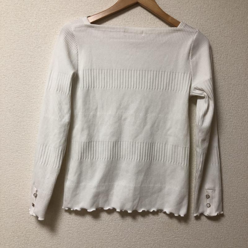 エニィスィス any SiS カットソー 長袖 2 無地 白 / ホワイト / X 金 / ゴールド / レディース USED 古着 中古 10009805