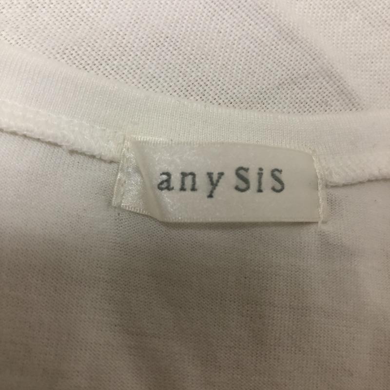 エニィスィス any SiS カットソー 半袖 2 無地 白 / ホワイト / レディース USED 古着 中古 10009811