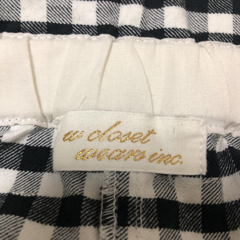 ダブルクローゼット w closet スカート ミニスカート FREE チェック 白 / ホワイト / X 黒 / ブラック / レディース USED 古着 中古 10009817
