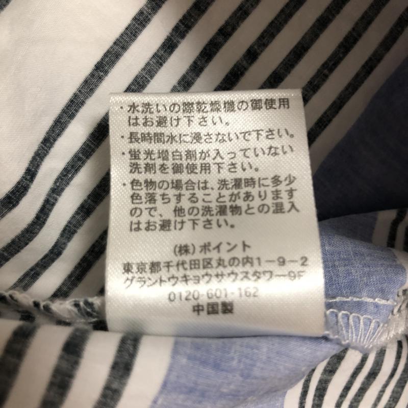 グローバルワーク GLOBAL WORK カットソー 七分袖 M ボーダー柄 白 / ホワイト / X 黒 / ブラック / X 青 / ブルー / レディース USED 古着 中古 10009847