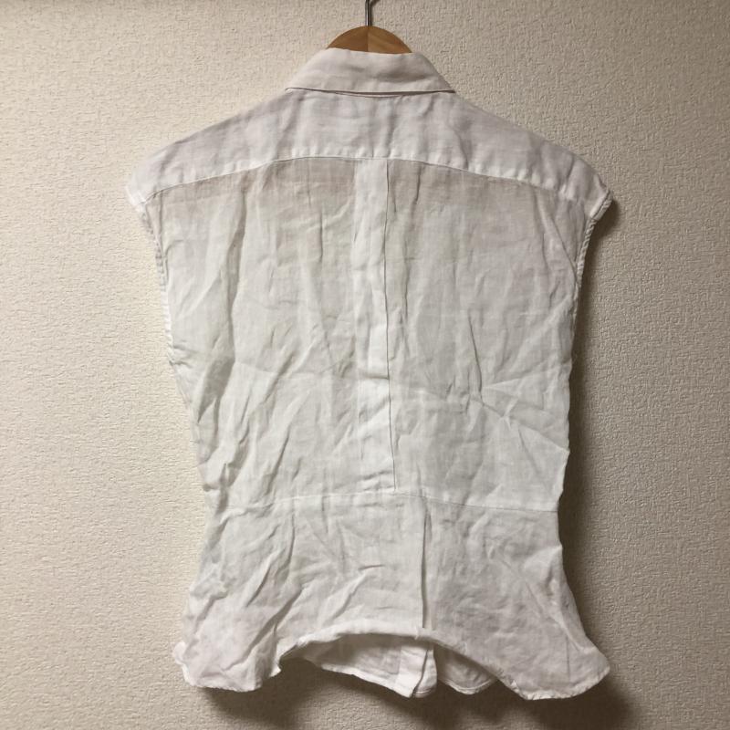 イネド INED シャツ、ブラウス 半袖 7 無地 白 / ホワイト / レディース USED 古着 中古 10009873