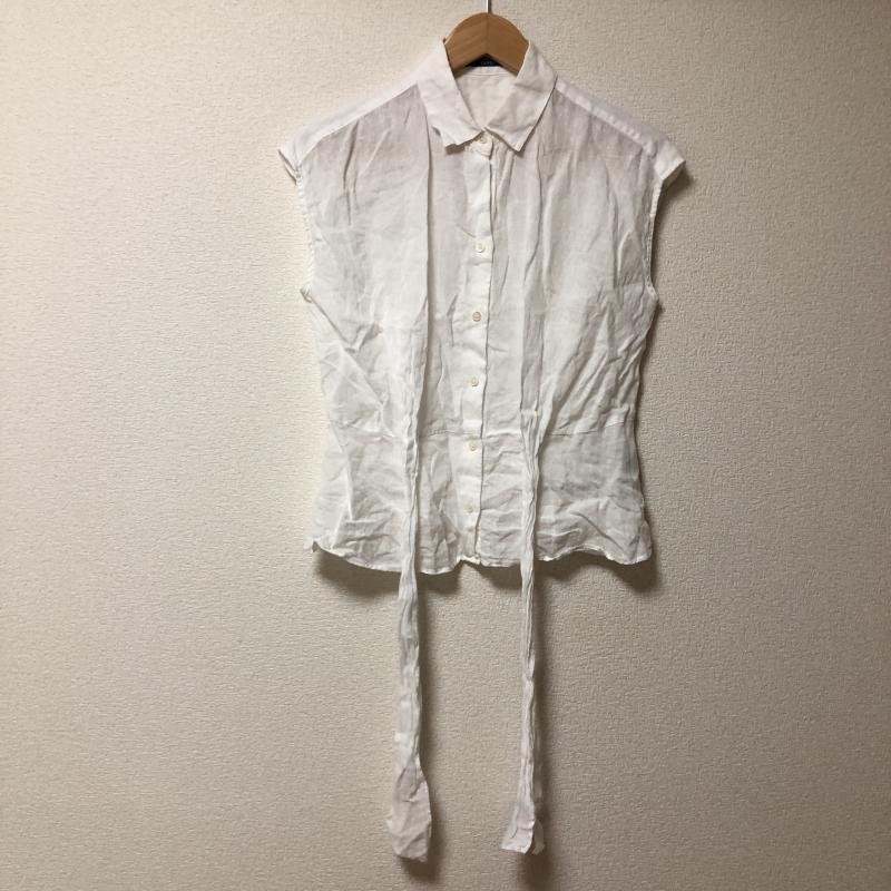 イネド INED シャツ、ブラウス 半袖 7 無地 白 / ホワイト / レディース USED 古着 中古 10009873