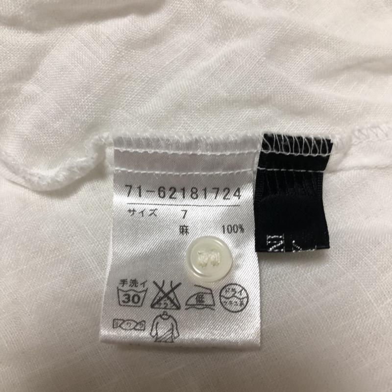 イネド INED シャツ、ブラウス 半袖 7 無地 白 / ホワイト / レディース USED 古着 中古 10009873