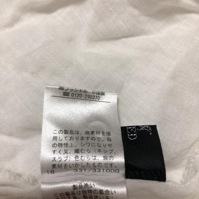 イネド INED シャツ、ブラウス 半袖 7 無地 白 / ホワイト / レディース USED 古着 中古 10009873