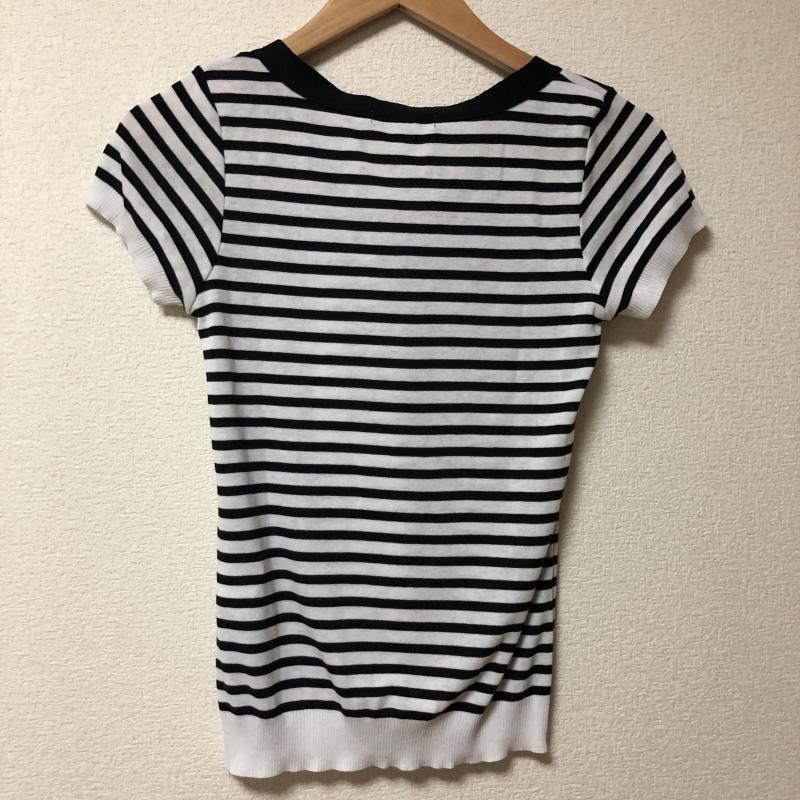 プロポーションボディドレッシング PROPORTION BODY DRESSING カットソー 半袖 2 ボーダー柄 白 / ホワイト / X 黒 / ブラック / レディース USED 古着 中古 10009875