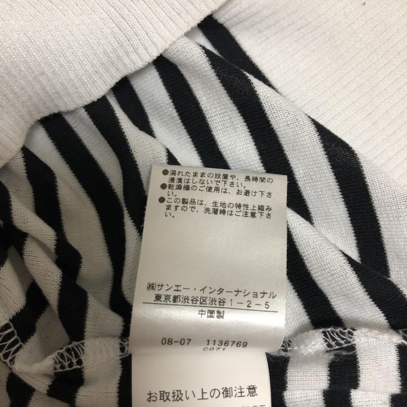 プロポーションボディドレッシング PROPORTION BODY DRESSING カットソー 半袖 2 ボーダー柄 白 / ホワイト / X 黒 / ブラック / レディース USED 古着 中古 10009875