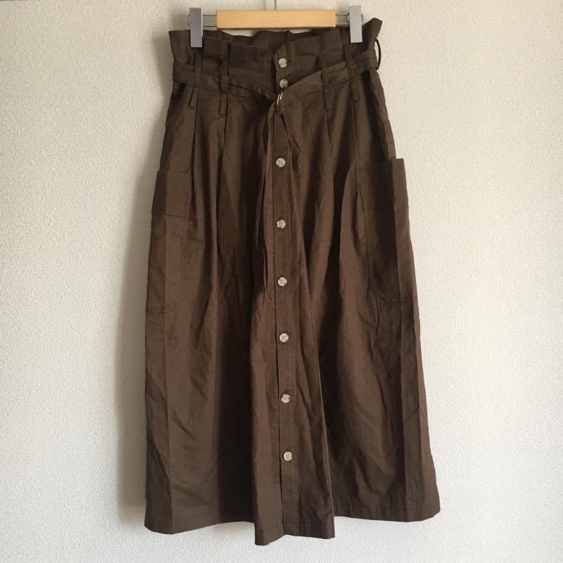 イェッカ ヴェッカ YECCA VECCA スカート ひざ丈スカート FREE 無地 茶 / ブラウン / レディース USED 古着 中古 10009914