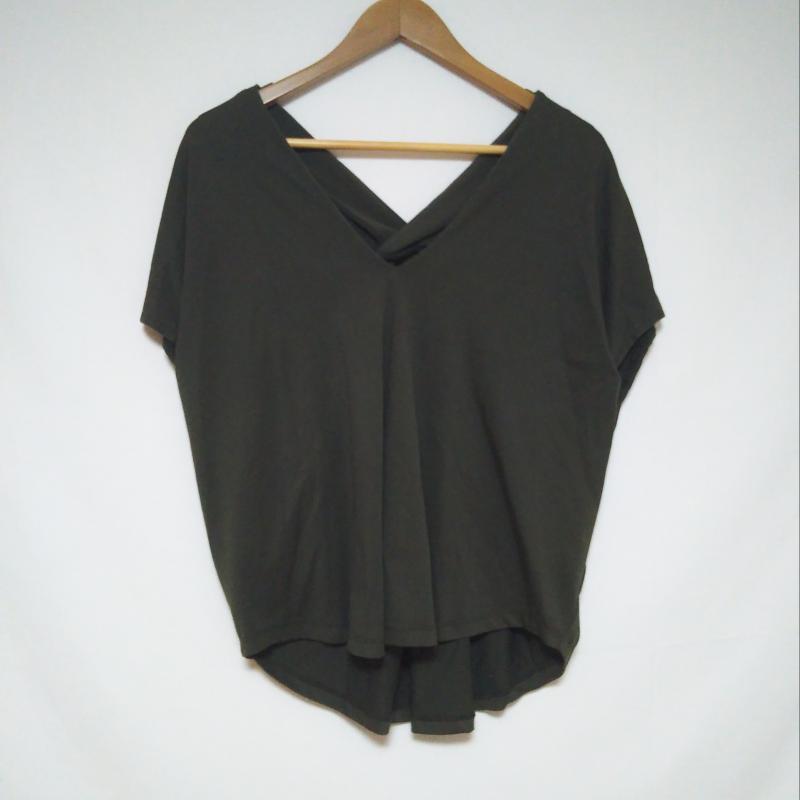 ロージー ROSIEE カットソー 半袖 38 無地 緑 / グリーン / レディース USED 古着 中古 10009974