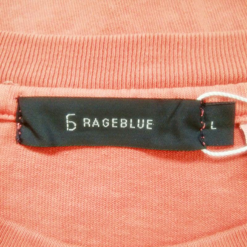レイジブルー RAGEBLUE Tシャツ 半袖 L 無地 赤 / レッド /  メンズ USED 古着 中古 10010042