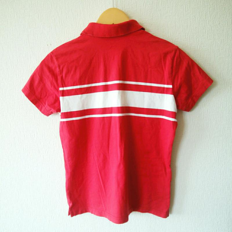 ポロゴルフラルフローレン POLOGOLF ポロシャツ 半袖 S 無地 X ボーダー柄 赤 / レッド / X 白 / ホワイト / メンズ USED 古着 中古 10010049