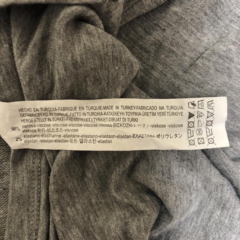 ストラディバリウス stradivarius カットソー 七分袖 L 無地 X 灰 / グレー / X 銀 / シルバー / レディース USED 古着 中古 10010059