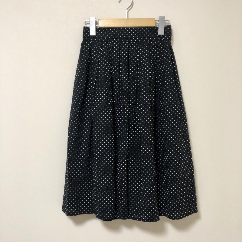 ノーリーズ NOLLEY'S スカート ひざ丈スカート 36 ドット 黒 / ブラック / X 白 / ホワイト / レディース USED 古着 中古 10010067